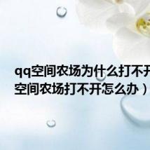 qq空间农场为什么打不开(qq空间农场打不开怎么办)