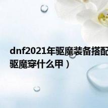 dnf2021年驱魔装备搭配(dnf驱魔穿什么甲)