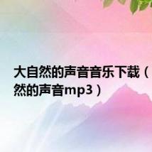 大自然的声音音乐下载（纯大自然的声音mp3）
