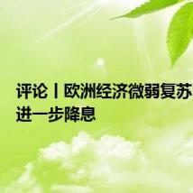 评论丨欧洲经济微弱复苏,亟待进一步降息