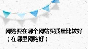 网购要在哪个网站买质量比较好（在哪里网购好）