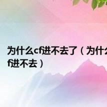 为什么cf进不去了(为什么我的cf进不去)