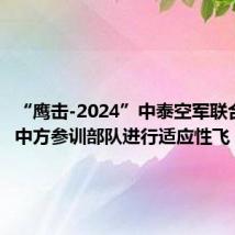 “鹰击-2024”中泰空军联合训练丨中方参训部队进行适应性飞