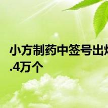 小方制药中签号出炉 共6.4万个