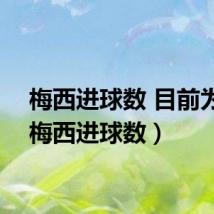 梅西进球数 目前为止（梅西进球数）