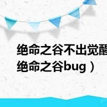 绝命之谷不出觉醒石(绝命之谷bug)