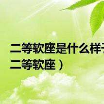二等软座是什么样子的（二等软座）
