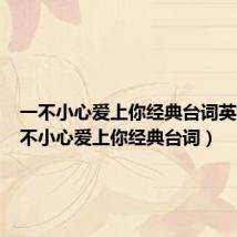 一不小心爱上你经典台词英文(一不小心爱上你经典台词)