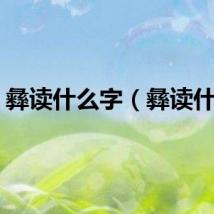 彝读什么字（彝读什么）