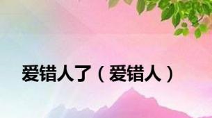 爱错人了（爱错人）