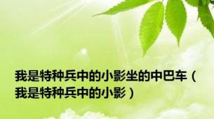 我是特种兵中的小影坐的中巴车（我是特种兵中的小影）