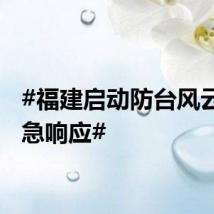 #福建启动防台风云雀应急响应#