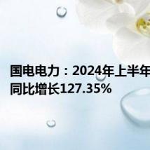 国电电力:2024年上半年净利润同比增长127.35%