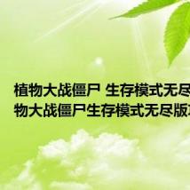 植物大战僵尸 生存模式无尽版(植物大战僵尸生存模式无尽版攻略)