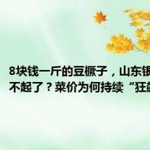 8块钱一斤的豆橛子,山东银都快吃不起了?菜价为何持续“狂飙”