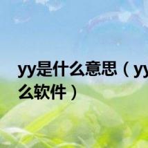 yy是什么意思(yy是什么软件)
