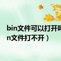 bin文件可以打开吗(bin文件打不开)