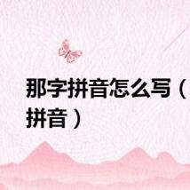 那字拼音怎么写（那字拼音）