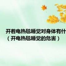 开着电热毯睡觉对身体有什么影响(开电热毯睡觉的危害)