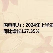 国电电力:2024年上半年净利润同比增长127.35%