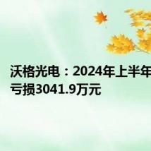沃格光电:2024年上半年净利润亏损3041.9万元