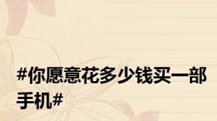 #你愿意花多少钱买一部手机#