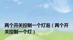 两个开关控制一个灯泡（两个开关控制一个灯）
