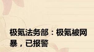 极氪法务部：极氪被网暴，已报警