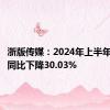 浙版传媒：2024年上半年净利润同比下降30.03%