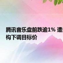 腾讯音乐盘前跌逾1% 遭多家机构下调目标价