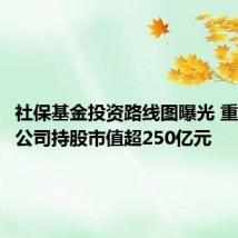 社保基金投资路线图曝光 重仓96家公司持股市值超250亿元
