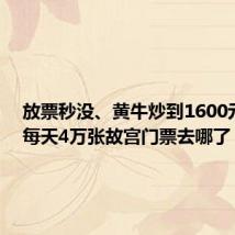 放票秒没、黄牛炒到1600元1张,每天4万张故宫门票去哪了
