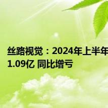 丝路视觉:2024年上半年净亏损1.09亿 同比增亏