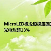 MicroLED概念股探底回升 瑞丰光电涨超13%