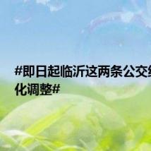#即日起临沂这两条公交线路优化调整#