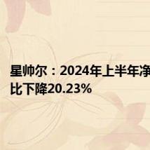 星帅尔:2024年上半年净利润同比下降20.23%