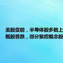 美股盘前,半导体股多数上涨,中概股普跌,部分猴痘概念股下跌
