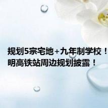 规划5宗宅地+九年制学校!佛山高明高铁站周边规划披露!