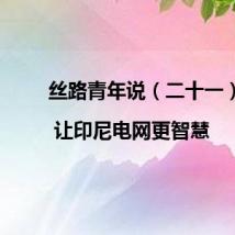 丝路青年说(二十一)| 让印尼电网更智慧