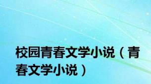 校园青春文学小说（青春文学小说）