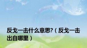 反戈一击什么意思?（反戈一击出自哪里）