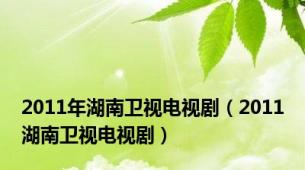 2011年湖南卫视电视剧（2011湖南卫视电视剧）