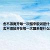 舍不得离开每一次醒来歌词是什么意思（舍不得放开在每一次醒来是什么歌）