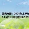 国光电器：2024年上半年净利润1.05亿元 同比增长62.79%