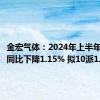 金宏气体：2024年上半年净利润同比下降1.15% 拟10派1.5元