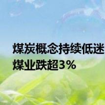 煤炭概念持续低迷 晋控煤业跌超3%