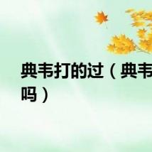 典韦打的过（典韦厉害吗）