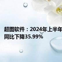 超图软件:2024年上半年净利润同比下降35.99%