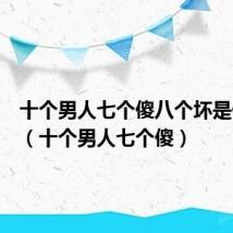 十个男人七个傻八个坏是什么歌（十个男人七个傻）
