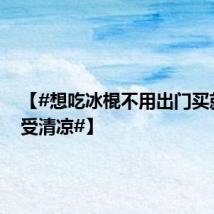 【#想吃冰棍不用出门买就能享受清凉#】